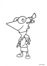 Phineas En Ferb - Kleurplaat016