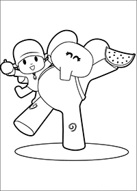 Pocoyo - Kleurplaat026