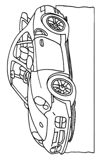 Porsche - Kleurplaat007
