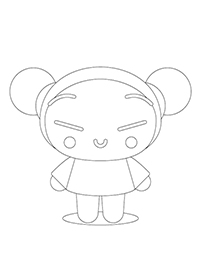 Pucca - Kleurplaat002