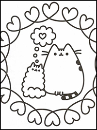 Pusheen - Kleurplaat063