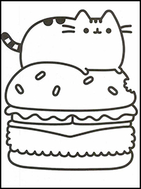 Pusheen - Kleurplaat065