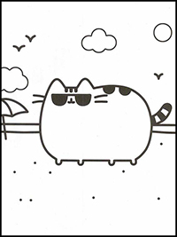 Pusheen - Kleurplaat068