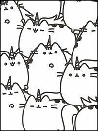 Pusheen - Kleurplaat082