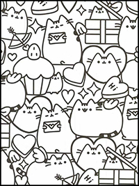 Pusheen - Kleurplaat087