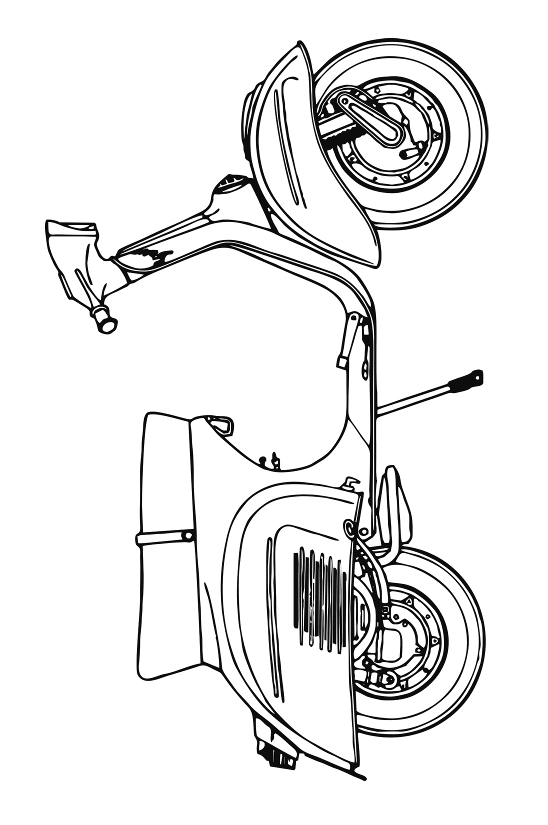 Scooters kleurplaten op Superkleurplaten.nl