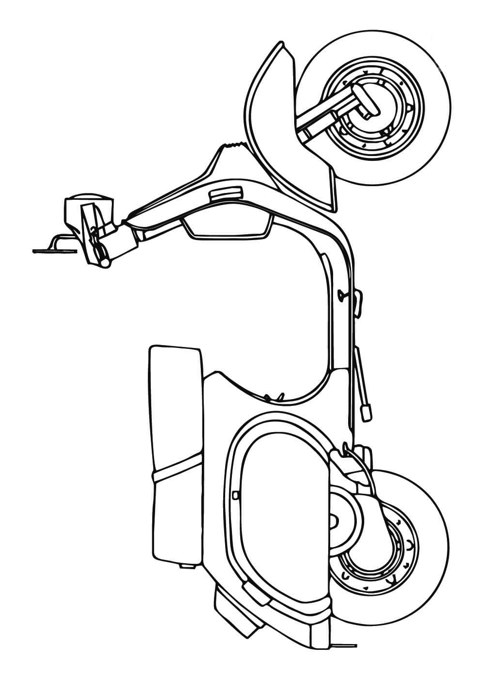 Scooters kleurplaten op Superkleurplaten.nl