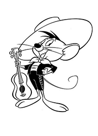 Speedy Gonzalez - Kleurplaat006