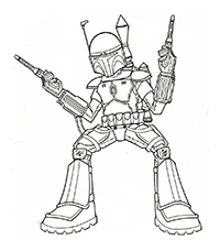 Star Wars Mandalorian - Kleurplaat008