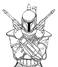 Star Wars Mandalorian - Kleurplaat013