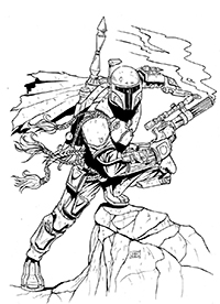 Star Wars Mandalorian - Kleurplaat018