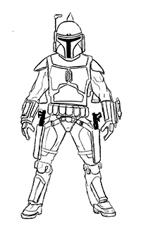 Star Wars Mandalorian - Kleurplaat025