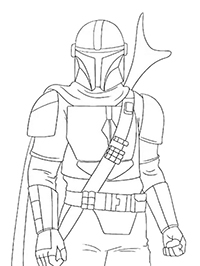 Star Wars Mandalorian - Kleurplaat032