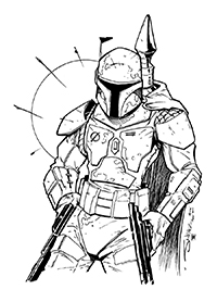 Star Wars Mandalorian - Kleurplaat033