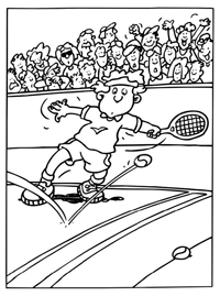 Tennis - Kleurplaat022