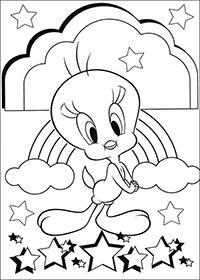 Tweety En Sylvester - Kleurplaat013