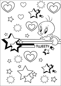 Tweety En Sylvester - Kleurplaat024