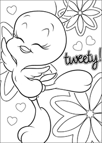 Tweety En Sylvester - Kleurplaat034