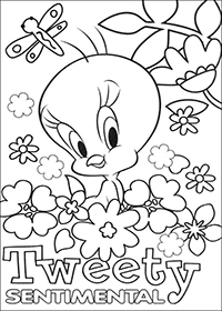 Tweety En Sylvester - Kleurplaat037