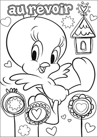 Tweety En Sylvester - Kleurplaat042