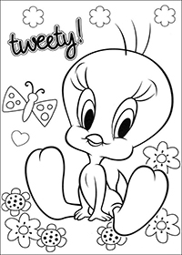 Tweety En Sylvester - Kleurplaat057