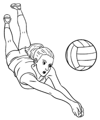 Volleybal - Kleurplaat014