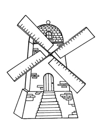 Windmolen - Kleurplaat003