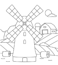 Windmolen - Kleurplaat005