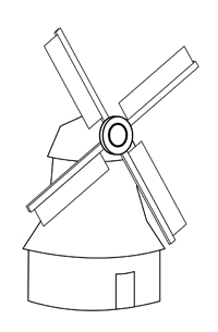 Windmolen - Kleurplaat011