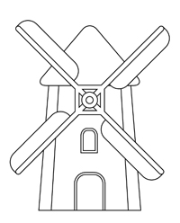 Windmolen - Kleurplaat013