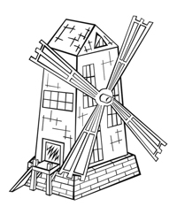 Windmolen - Kleurplaat015