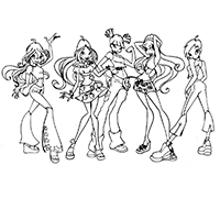 Winx Club - Kleurplaat005