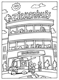 Ziekenhuis - Kleurplaat012